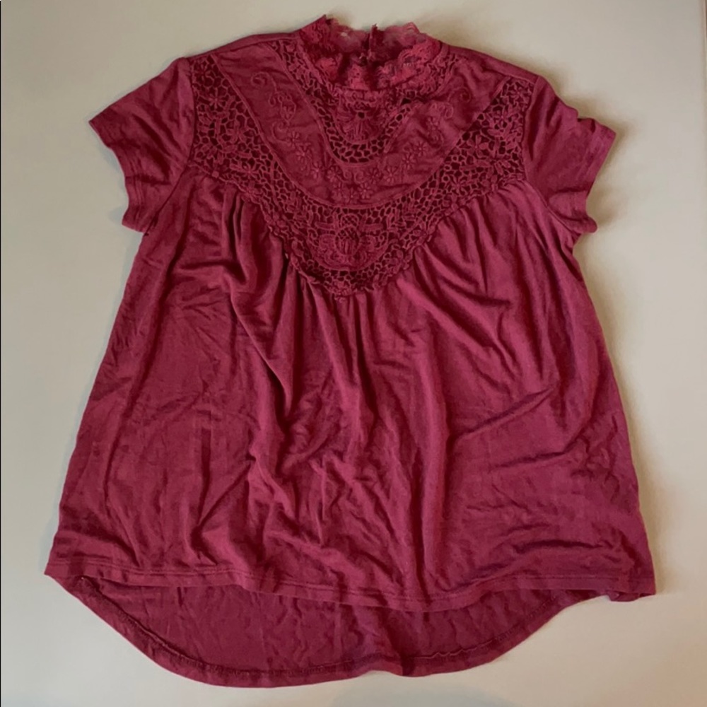 Crochet maroon top size 6/6x kids